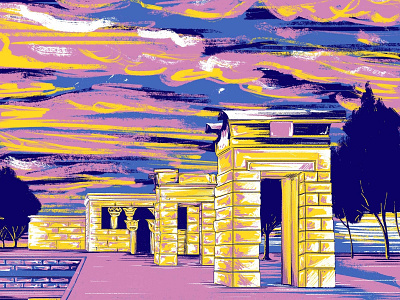 Temple Debod illustration