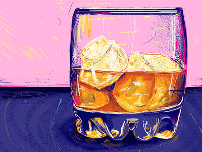 On the rocks 🥃 alcohol cocktail drawing drink illustration illustrator on the rocks scotch whisky