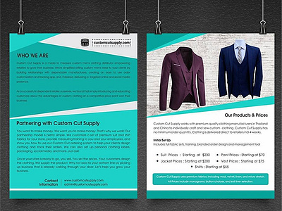 Flyer Design for "customcutapply.com"