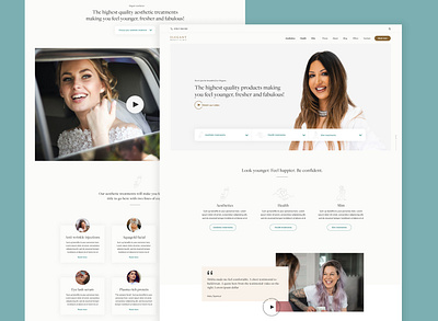 Elegant Beauty Clinic Website branding home page design homepage homepage design landing page design landingpage ui webdesign website website design