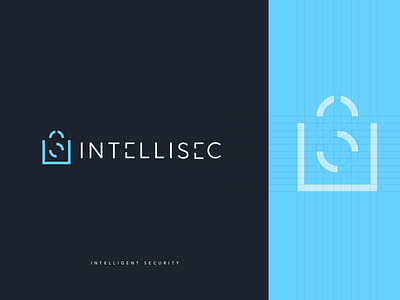 Intellisec Logo Design branding design icon identity illustrator lettering logo minimal typography vector