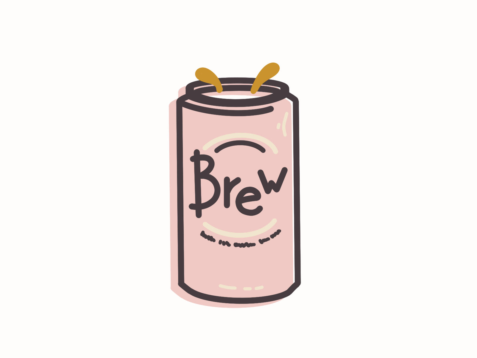 A Can of Brew animated gif animation beer beer can digital illustration gif illustrated gif illustration procreate procreate animation procreate art