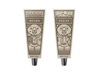 Tap Handles adventure bear beer coffee handles illustration tap woods