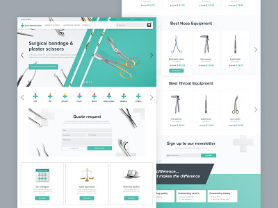 Medical Supply Website Design