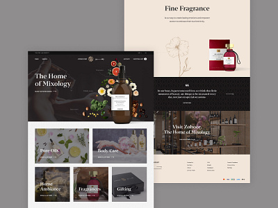 Fragrance Brand body care cosmetics design floral flowers fragrance ui ux web