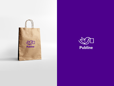 Logo for Publine company branding design icon illustration logo typography ui vector web