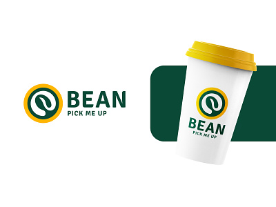Coffee ordering app logo bean branding coffee coffee bean coffee cup logo
