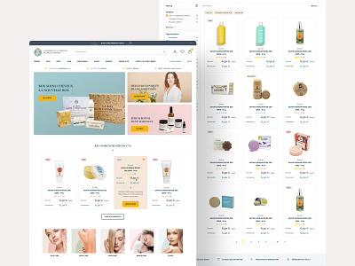 Natural Cosmetics Store body care cosmetics ecommerce natural products shop store ui ux