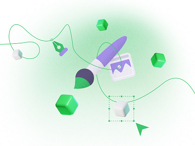 Green Pixel illustrations