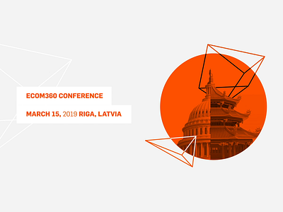 eCOM360 Conference Banner Animation abstarct animation animation 2d asia conference design east ecom360 ecommerce flat geodesic illustration latvia minimal orange riga vector west