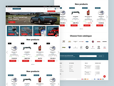 Design for car supply store design ui ux