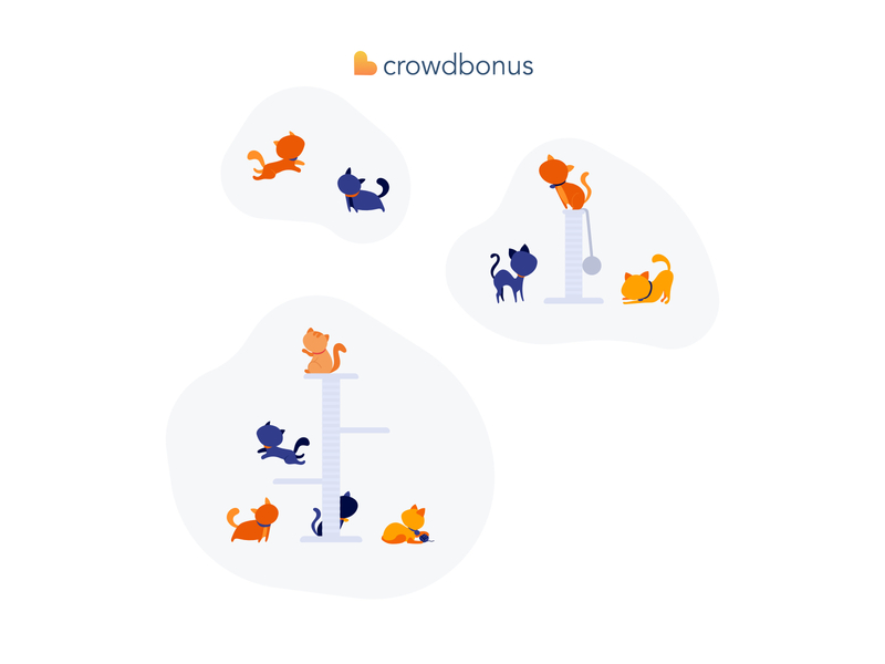 Crowdbonus Illustrations branding design ecommerce flat friendly icon illustration minimal ui vector
