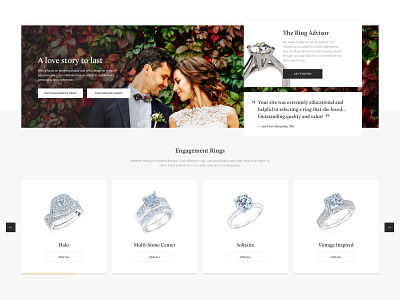 Homepage blocks redesign design ecommerce friendly icon illustration jewelry minimal ui ux website weeding