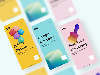 Onboarding Creatives 3d animation app app design branding design graphic design invision invisionapp mobile motion graphics onboarding typography ui ui ux designer uidesign