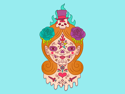 Voodoo Doll character illustrator lowbrow occult pentagram skull tattoos vector voodoo