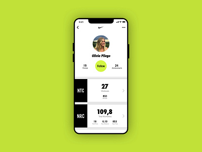 DAILY UI #006 - User Profile app dailyui design nike sketch sport ui user profile