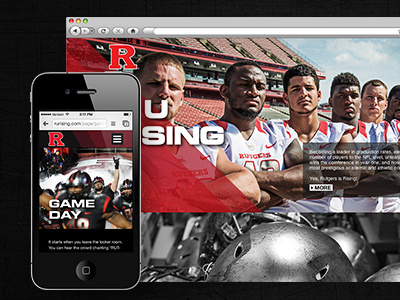 Rutgers Football Experience football mobile responsive university web website
