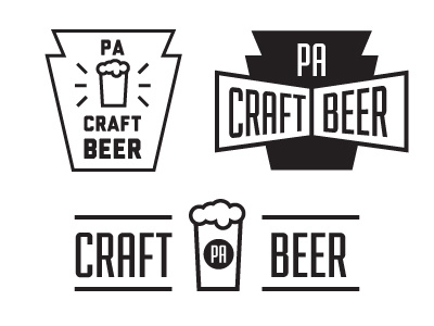 PA Craft Beer Logo beer black craft logo pa pennsylvania white