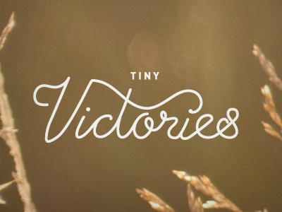 Tiny Victories Rebound blog brand branding hand drawn lettering logo