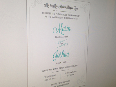 Wedding invitation