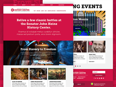 The Heinz History Center Website exhibit flat history museum responsive web web design