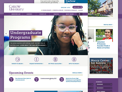 Carlow University Website Redesign higher education redesign responsive university web web design