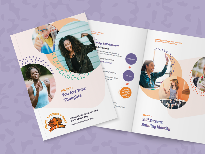 Strong Ambitious Women Curriculum Design education educational empowerment empowering layout brochure curriculum