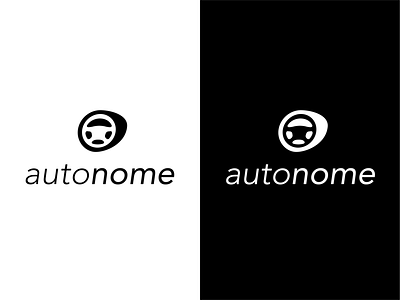 Autonome black branding dailylogochallenge design icon illustration lettering logo minimal vector white
