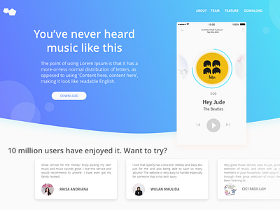 Music App Landing Page