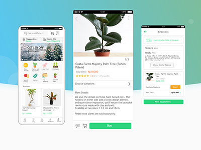 Adaflorist - Plant shop app app ui design design order details plant planting plants shopping app ui ux