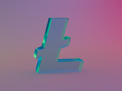 Litecoin symbol 3D