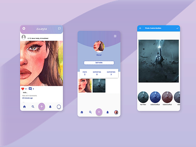 Snapta mockup adobe xd app app design app designer branding chat app design inspiration instagram instagram app instagram post instagramapp mobile app design mobile ui photo customize app social app ui uiux uiuxdesign ux