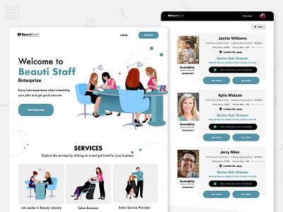 Web beautistore design beauty candidate design landing page listing modern ui modern ui design profile saas stores ui web web design web ui