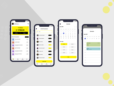 Business solutions UI app app design appdevelopment business business solutions calendar customers design invite mobile app design mobile ui schedule solutions ui uiux ux xd xd design