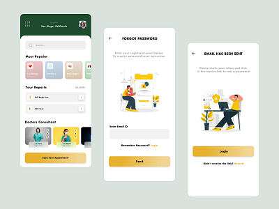 Medical Healthcare UI android app app design app designer app development design development flutter flutter app forgot password healthcare ios medical mobile app mobile app design mobile ui password ui