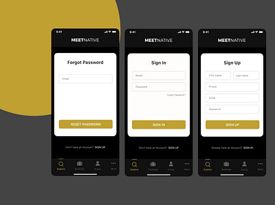 Sign In and Sign Up App Screen android app design app design app designer app mockup booking app booking system branding design mobile app design mobile app development company mobile application mobile design mobile ui signin singup
