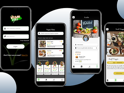 Food Review App Screen