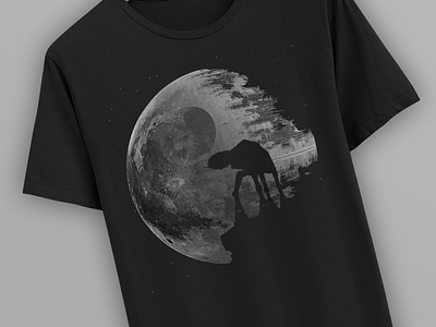 [2016] "Death Moon" - Illustration art death star illustration moon poster shirt design