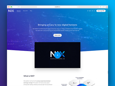 [2018] NIX Platform - Web design and development