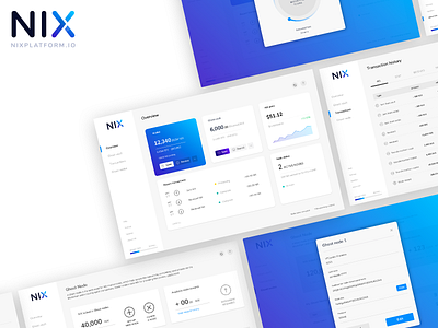 [2018] NIX Platform desktop app - UI design cryptocurrency interface ui design ux design wallet
