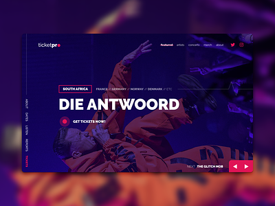 Landing Page (Daily UI #003) concert daily ui daily ui 003 dailyui dailyui 003 dailyui003 fullscreen landing landing page music tickets ui design ui design uidesign ux design ux design uxdesign web webdesign website