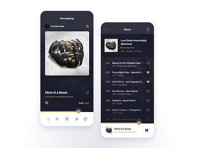 Music Player (Daily UI #009) 2d app application concept daily ui 009 dailyui dailyui 009 dailyui009 mobile mobile app mobile design mobile ui music app music player ui ui design uidesign ux ux design uxdesign