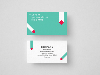 Gravity Shapes Free Business Card Template