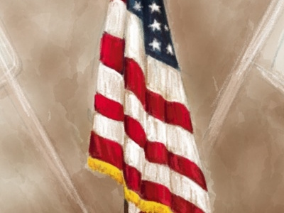 Flags america american flag digital painting fabric flags illustration sketch