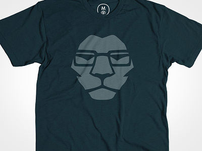 Lion Tee glasses icon leo lion logo minimal serious shirt t shirt tee