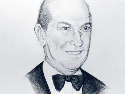 Oscar De Renta Portrait dominican drawing elegance fashion oscar de la renta portrait sketch style