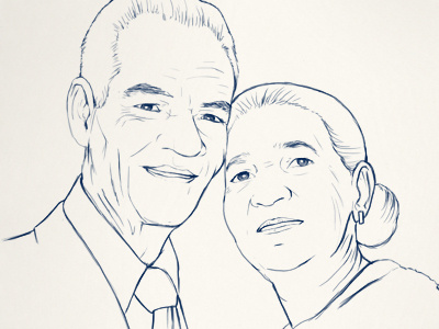 Leon and Maria portrait sketch