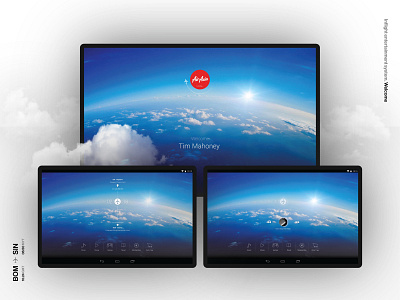 Inflight Entertainment System aerospace animation app application boeing branding camera camera app cloud honeywell inflightentertainment interface design minimal motion typography ui userexperience ux ux ui welcome screen