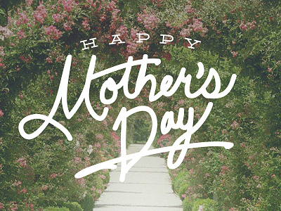 Happy Mother's Day! handwritten mothers day typo vector