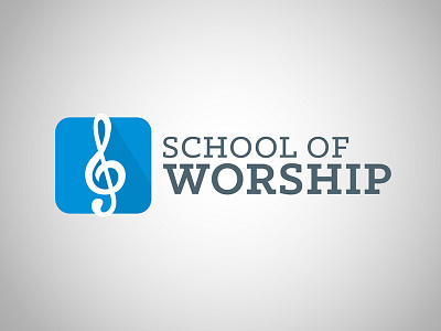 School of Worship Logo No. 2 christianity drums guitar instruments klinic slab logo microphone school of worship vector worship